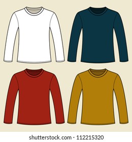 Long-sleeved T-shirt template