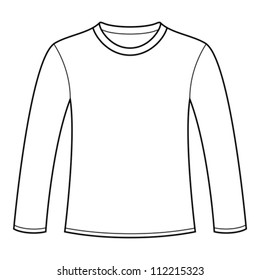 Long-sleeved T-shirt template