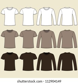 Long-sleeved T-shirt and T-shirt template