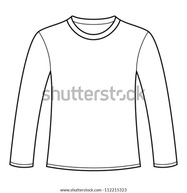 Longsleeved Tshirt Template Stock Vector (Royalty Free) 112215323