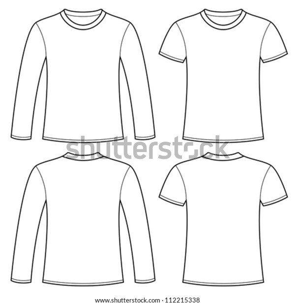 Longsleeved Tshirt Tshirt Template Stock Vector (Royalty Free) 112215338