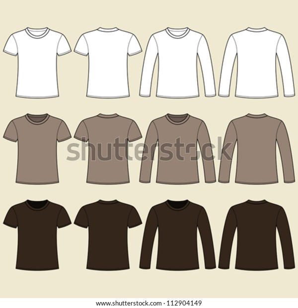 Longsleeved Tshirt Tshirt Template Stock Vector (Royalty Free) 112904149