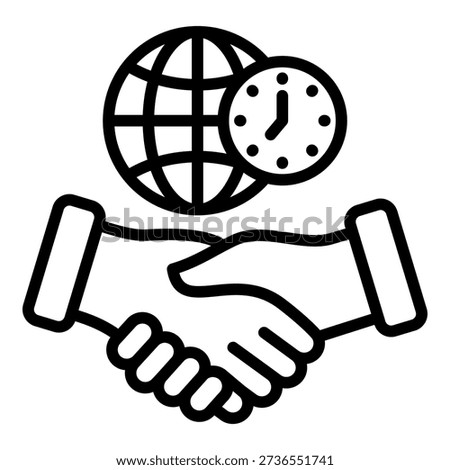 Long-Term Alliances Icon Element For Design