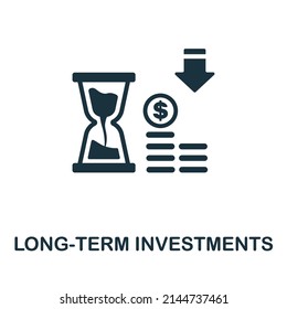 Long-Term Investments icon. Monochrome simple Long-Term Investments icon for templates, web design and infographics