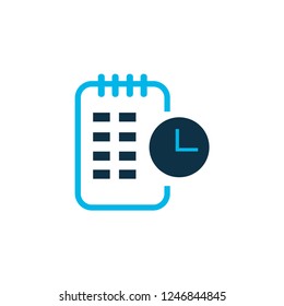 Long-term plan icon colored symbol. Premium quality isolated timeline element in trendy style.