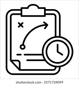 Long-Term Strategy Icon Element For Design