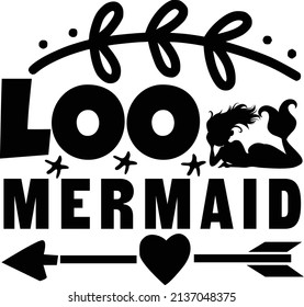 loo mermaid  svg design svg