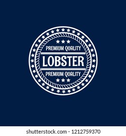 Loobster premium quality badge,emblem, label, badge premium quality package label. vintage stamp. designed for loobster products