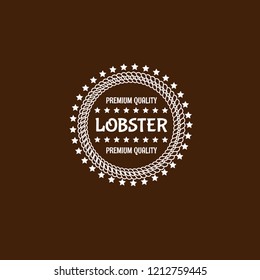 Loobster premium quality badge,emblem, label, badge premium quality package label. vintage stamp. designed for loobster products