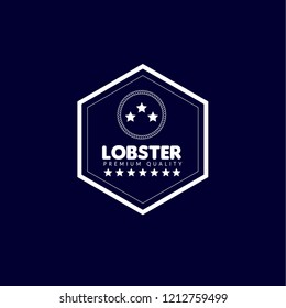 Loobster premium quality badge,emblem, label, badge premium quality package label. vintage stamp. designed for loobster products