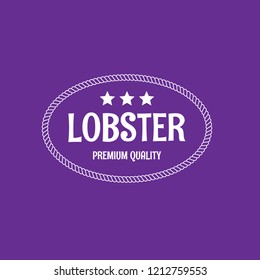 Loobster premium quality badge,emblem, label, badge premium quality package label. vintage stamp. designed for loobster products