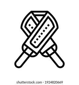 loofah massager line icon vector. loofah massager sign. isolated contour symbol black illustration