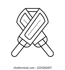 loofah massager line icon vector. loofah massager sign. isolated contour symbol black illustration