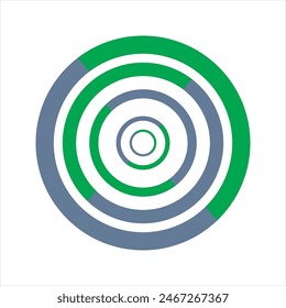 Look beautiful logos of circle with green and grey color