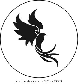 look brave and dangerous dragon and a large bird vector art