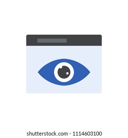 look in the browser colored icon on white background