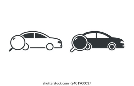 Look for car. Illustration vector