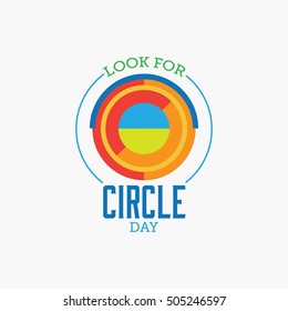 Look for circle day vector illustration.