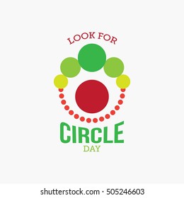 Look for circle day vector illustration.