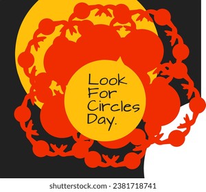 Look For Circles Day vector illustration.