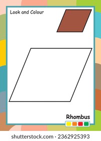 look and color geometric shapes