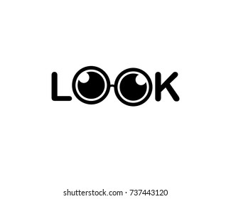 Look creative logo template design with eyeglasses