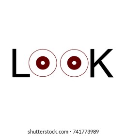 Look creative logo template design with eyes