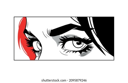 look eyes girl line eyelashes
