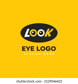 Look eyes vector logo design