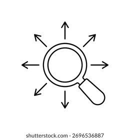 Look For icon outline editable stroke line drawing eps