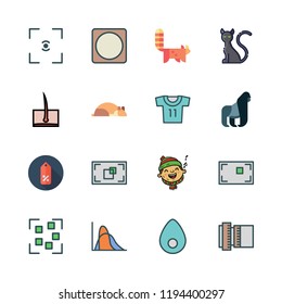 look icon set. vector set about red panda, supermarket, lens and boy icons set.