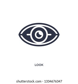 look icon. Simple element illustration from user interface concept. look editable symbol design on white background. Can be use for web and mobile.