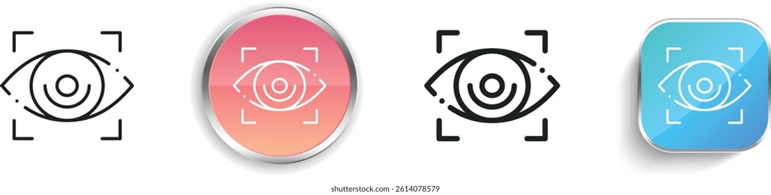 look icon. Thin Linear, Regular and Button Style Design Isolated On White Background