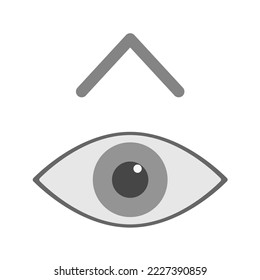 Look Up icon vector image. Can also be used for Media Buttons. Suitable for mobile apps, web apps and print media.