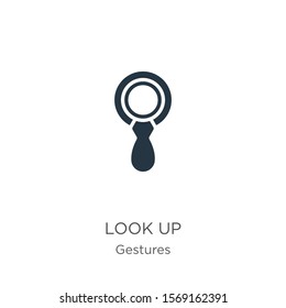 Look up icon vector. Trendy flat look up icon from gestures collection isolated on white background. Vector illustration can be used for web and mobile graphic design, logo, eps10