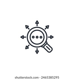 look for icon. vector.Editable stroke.linear style sign for use web design,logo.Symbol illustration.