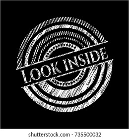 Look inside chalkboard emblem