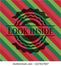 Look inside christmas badge.
