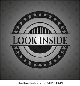 Look inside retro style black emblem