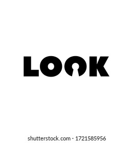 Look Lock сreative idea logo design