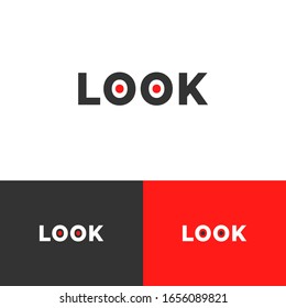 Look logo design concept. Eye logomark illustration. Can representing see, watch, web.