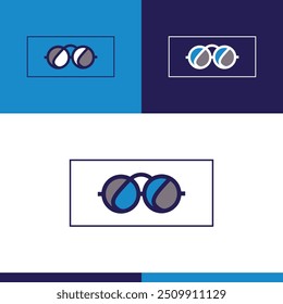 Logotipo icónico del logotipo de la mirada, Plantilla del logotipo del símbolo