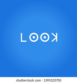 Look Logo , with two eyes inside.