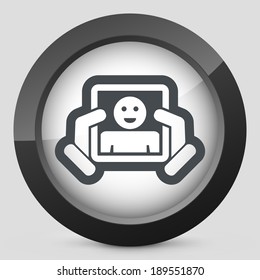 Look in the mirror icon