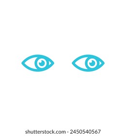 The Look, Open Eyes vision icon. Look in the future.