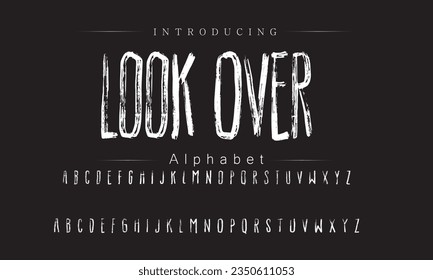 Look Over Best Alphabet Painting Paint Brush Beauty Script Logotype Font lettering handwritten