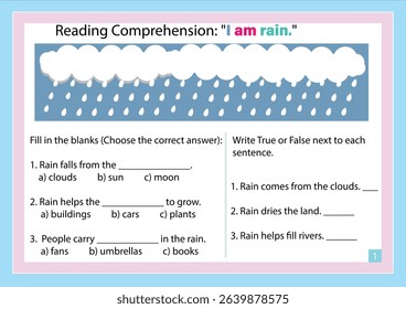 Look at the picture and answer the questions.  educational worksheet for kids.