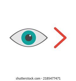 Look Right icon vector image. Can also be used for Media Buttons. Suitable for mobile apps, web apps and print media.