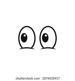 Look or sideways glance icon vector