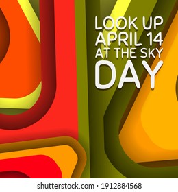 Look Up at the Sky Day  Vector Illustration. Suitable for greeting card poster and banner